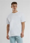 URBAN CLASSICS T-Shirt UC Signature Logo Tall Tee Weiß/Grau/Creme/Hellblau