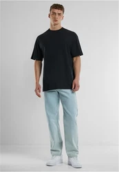 URBAN CLASSICS T-Shirt UC Signature Logo Tall Tee Schwarz/Dunkelblau