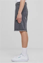 URBAN CLASSICS Shorts Open Edge Two Knee Denim Shorts Grau/Dunkelgrau/Hellgrau