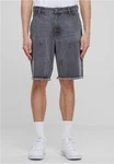 URBAN CLASSICS Shorts Open Edge Two Knee Denim Shorts Grau/Dunkelgrau/Hellgrau