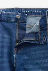 Next Straight Jeans Classic Straight Fit Jeans mit Stretch Blau/Dunkelblau/Hellblau