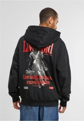 MisterTee Live Bold Oversize Hoody Schwarz/Orange/Beige