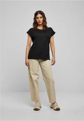 URBAN CLASSICS T-Shirt Pre-Pack Ladies Extended Shoulder Tee Schwarz