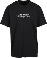 MisterTee T-Shirt Gambling Capital Oversize Tee Rot/Schwarz