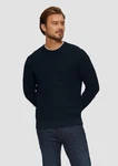 s.Oliver Strickpullover mit Musterstruktur Dunkelblau/Hellblau