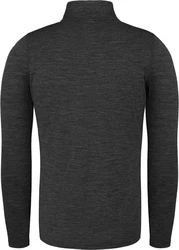 normani Langarmshirt Herren mit 1/4 Zipper Canberra Dunkelgrau/Grau/Schwarz