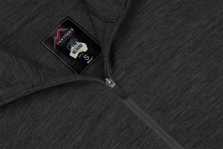 normani Langarmshirt Herren mit 1/4 Zipper Canberra Dunkelgrau/Grau/Schwarz