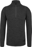 normani Langarmshirt Herren mit 1/4 Zipper Canberra Dunkelgrau/Grau/Schwarz