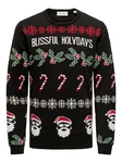 ONLY & SONS Pullover ONSXMAS REG 5 ALLOVER CREW KNIT Schwarz/Rot/Beige/Braun