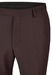 HECHTER PARIS Stoffhose Shape Fit Dunkelbraun/Braun/Dunkelrot/Bordeaux/Lila