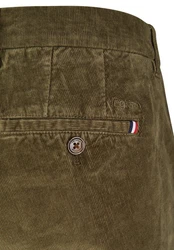 HECHTER PARIS Stoffhose Regular Fit Khaki/Dunkelgrün