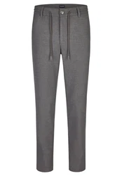 HECHTER PARIS Stoffhose Tapered Fit (1-tlg) Dunkelgrau/Hellgrau/Grau