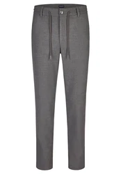 HECHTER PARIS Stoffhose Tapered Fit (1-tlg) Dunkelgrau/Hellgrau/Grau