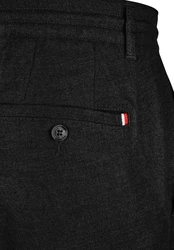 HECHTER PARIS Stoffhose Tapered Fit (1-tlg) Schwarz/Dunkelgrau