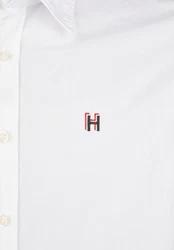 HECHTER PARIS Langarmhemd Modern Fit Weiß
