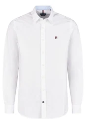 HECHTER PARIS Langarmhemd Modern Fit Weiß