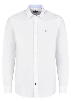 HECHTER PARIS Langarmhemd Modern Fit Weiß