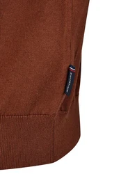 HECHTER PARIS Strickpullover Regular Fit Braun/Orange
