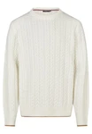 HECHTER PARIS Strickpullover Regular Fit Weiß/Creme