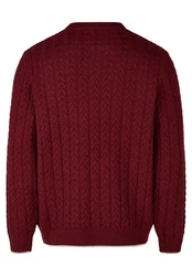 HECHTER PARIS Strickpullover Regular Fit Dunkelrot/Bordeaux
