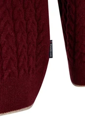 HECHTER PARIS Strickpullover Regular Fit Dunkelrot/Bordeaux