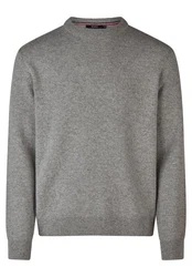 HECHTER PARIS Strickpullover Modern Fit Grau/Dunkelgrau/Hellgrau