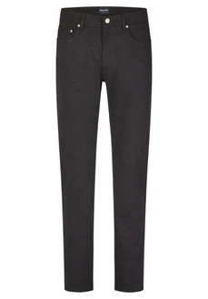 HECHTER PARIS Stoffhose 5-Pocket Belfort Dunkelgrau/Khaki/Grau