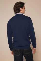 Next 2-in-1 Pullover Hemdeinsatz Dunkelblau/Blau/Hellblau