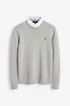 Next 2-in-1 Pullover Hemdeinsatz Grau/Silber Next 2-in-1 Pullover Hemdeinsatz Grau/Silber