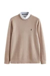 Next 2-in-1 Pullover Hemdeinsatz Braun/Beige/Khaki
