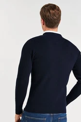 Next 2-in-1 Pullover Hemdeinsatz Dunkelblau/Blau