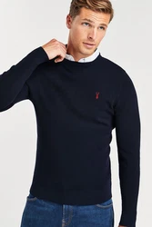 Next 2-in-1 Pullover Hemdeinsatz Dunkelblau/Blau