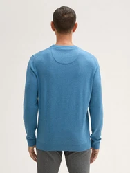 TOM TAILOR Rundhalspullover blau