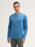 TOM TAILOR Rundhalspullover blau