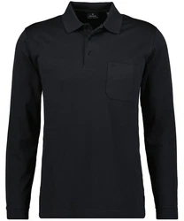 RAGMAN Poloshirt Langarmshirts Grau/Schwarz/Dunkelgrau/Dunkelblau