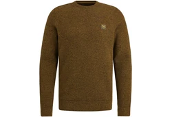 PME LEGEND Rundhalspullover Crewneck Dunkelgrün/Khaki/Braun