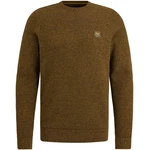 PME LEGEND Rundhalspullover Crewneck Dunkelgrün/Khaki/Braun