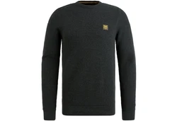 PME LEGEND Rundhalspullover Crewneck Dunkelgrau/Grau/Gelb/Dunkelgrün/Schwarz