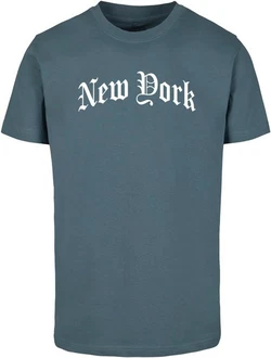 Mister Tee T-Shirt New York Wording Tee Blau/Dunkelblau/Grau/Hellblau