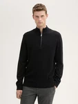 TOM TAILOR Strickpullover Strick Troyer Schwarz
