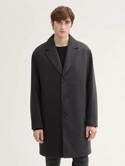 TOM TAILOR Denim Mantel Relaxed mit Innentasche Dunkelgrau/Grau/Schwarz