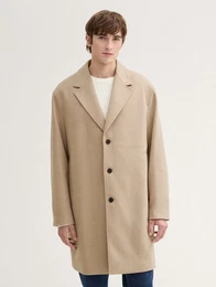Winterjacke Relaxed Mantel mit Wollanteil mit Innentasche