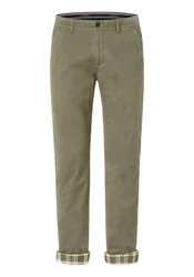 Redpoint Chinohose ODESSA THERMO Regular Fit Khaki/Dunkelgrün