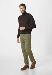 Redpoint Chinohose ODESSA THERMO Regular Fit Khaki/Dunkelgrün