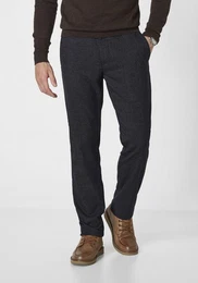Chinohose Jasper Slim-Fit Chino Karo und Wool Look