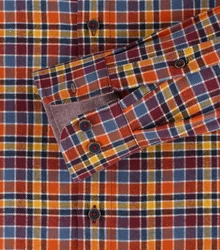 Redmond Langarmhemd Comfort Fit Rot/Mischfarben