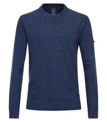 Redmond Strickpullover Uni Dunkelblau/Blau