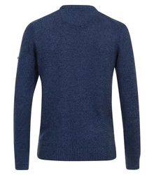 Redmond Strickpullover Uni Dunkelblau/Blau