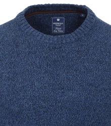 Redmond Strickpullover Uni Dunkelblau/Blau