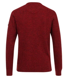 Redmond Strickpullover Uni Dunkelrot/Rot/Bordeaux